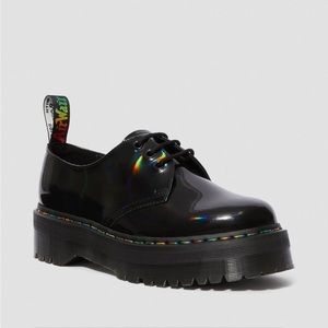 Dr Marten Rainbow Patent Platform 1961 Holographic Oxford Loafers